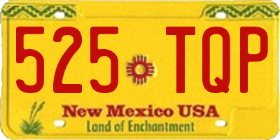 NM license plate 525TQP