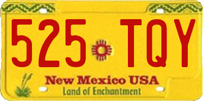 NM license plate 525TQY