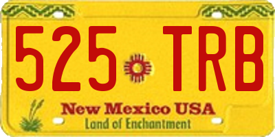 NM license plate 525TRB