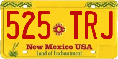 NM license plate 525TRJ