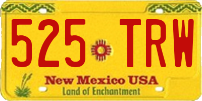 NM license plate 525TRW