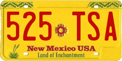 NM license plate 525TSA