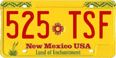 NM license plate 525TSF