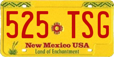 NM license plate 525TSG