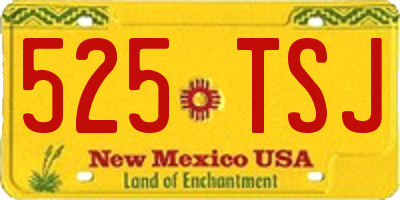 NM license plate 525TSJ