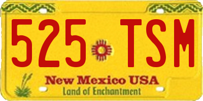 NM license plate 525TSM