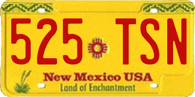 NM license plate 525TSN