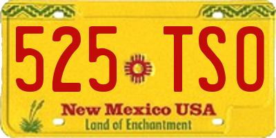 NM license plate 525TSO