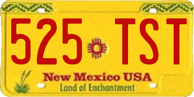 NM license plate 525TST