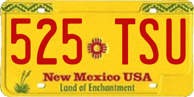 NM license plate 525TSU