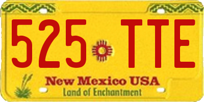 NM license plate 525TTE