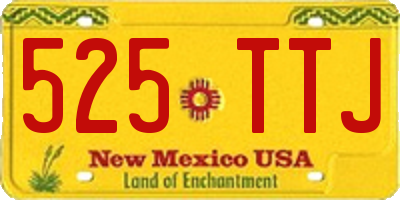 NM license plate 525TTJ