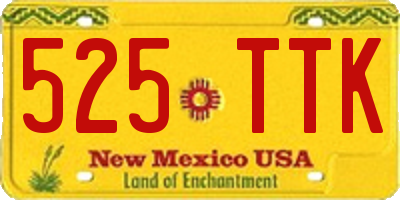 NM license plate 525TTK
