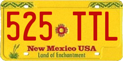 NM license plate 525TTL