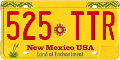 NM license plate 525TTR