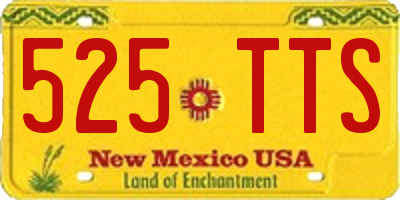 NM license plate 525TTS