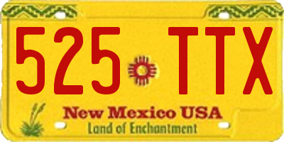 NM license plate 525TTX