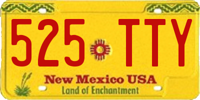 NM license plate 525TTY