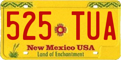 NM license plate 525TUA