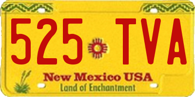 NM license plate 525TVA