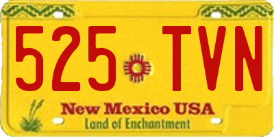NM license plate 525TVN
