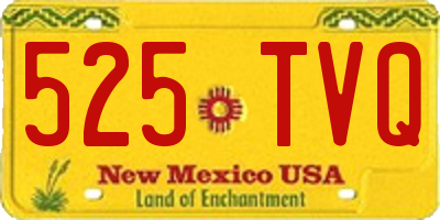 NM license plate 525TVQ