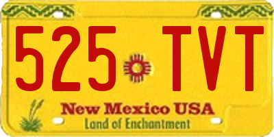 NM license plate 525TVT