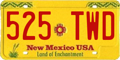 NM license plate 525TWD