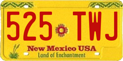 NM license plate 525TWJ