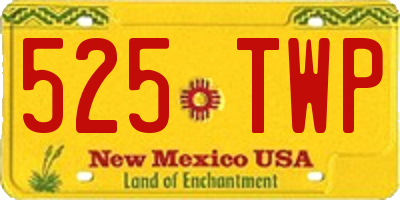 NM license plate 525TWP