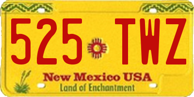 NM license plate 525TWZ