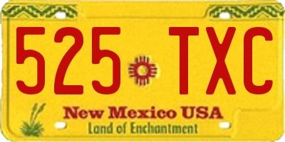 NM license plate 525TXC