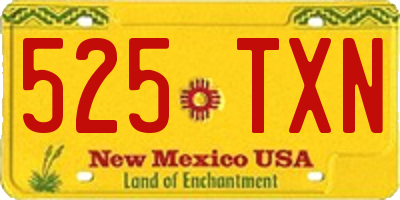 NM license plate 525TXN