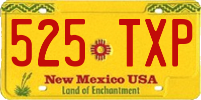 NM license plate 525TXP