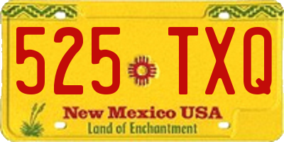 NM license plate 525TXQ