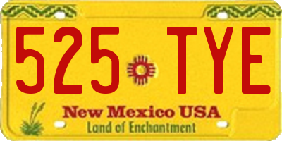 NM license plate 525TYE