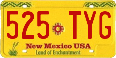 NM license plate 525TYG