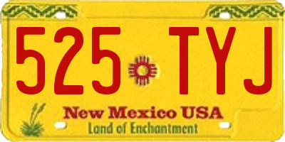 NM license plate 525TYJ