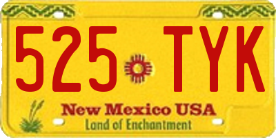 NM license plate 525TYK
