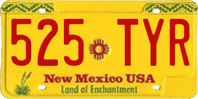 NM license plate 525TYR