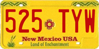 NM license plate 525TYW