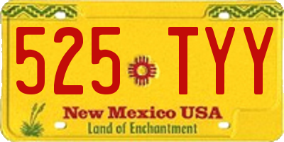 NM license plate 525TYY
