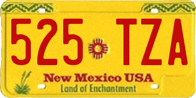 NM license plate 525TZA