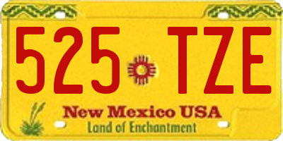 NM license plate 525TZE