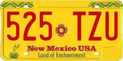 NM license plate 525TZU