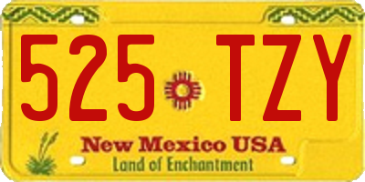 NM license plate 525TZY