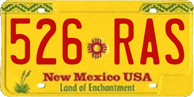 NM license plate 526RAS