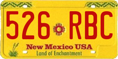 NM license plate 526RBC