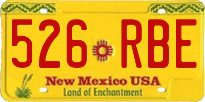 NM license plate 526RBE