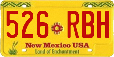 NM license plate 526RBH